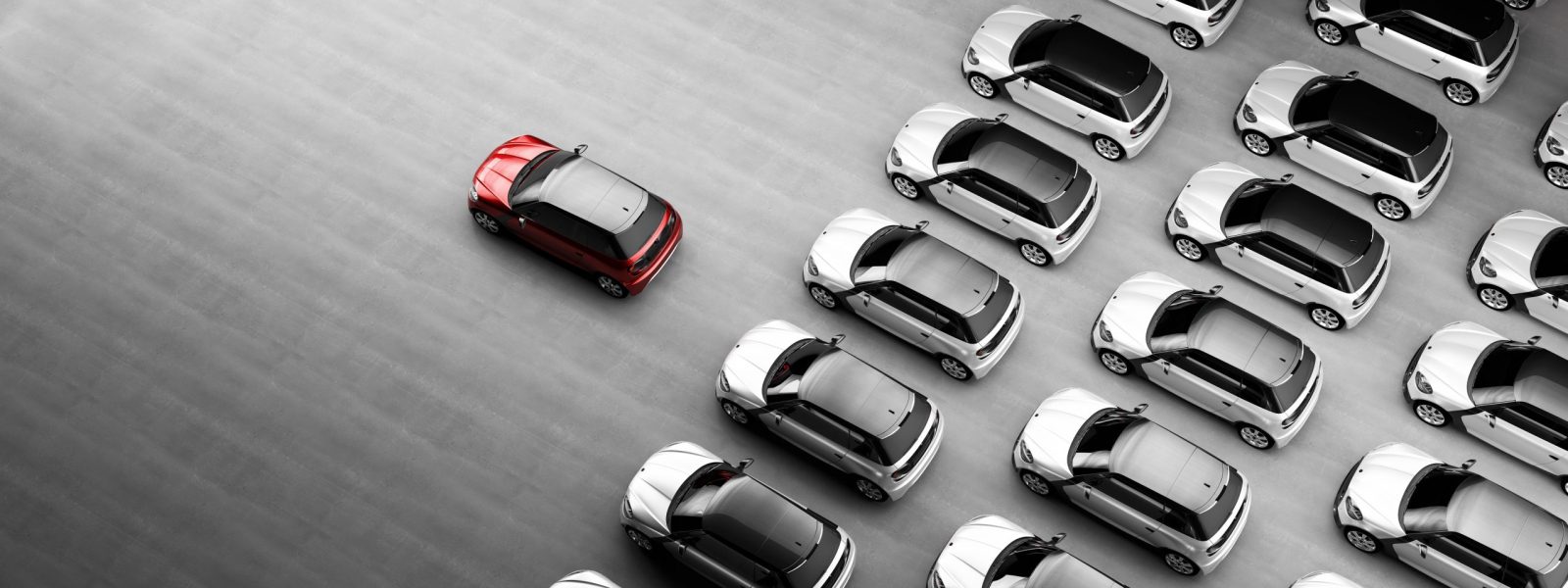 Weiterbildung Fuhrparkmanagement E-Mobilität: Zu sehen ist ein Flotte von Eautos
